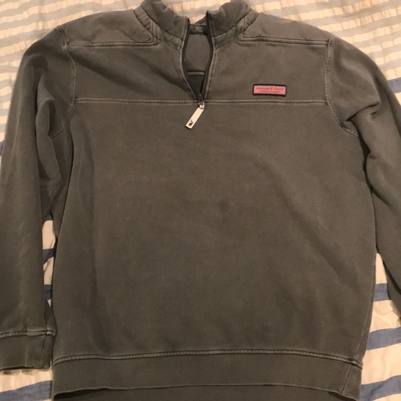 Gray Vineyard Vines Zip Up Pullover/Shep Shirt - Picture 2 of 5